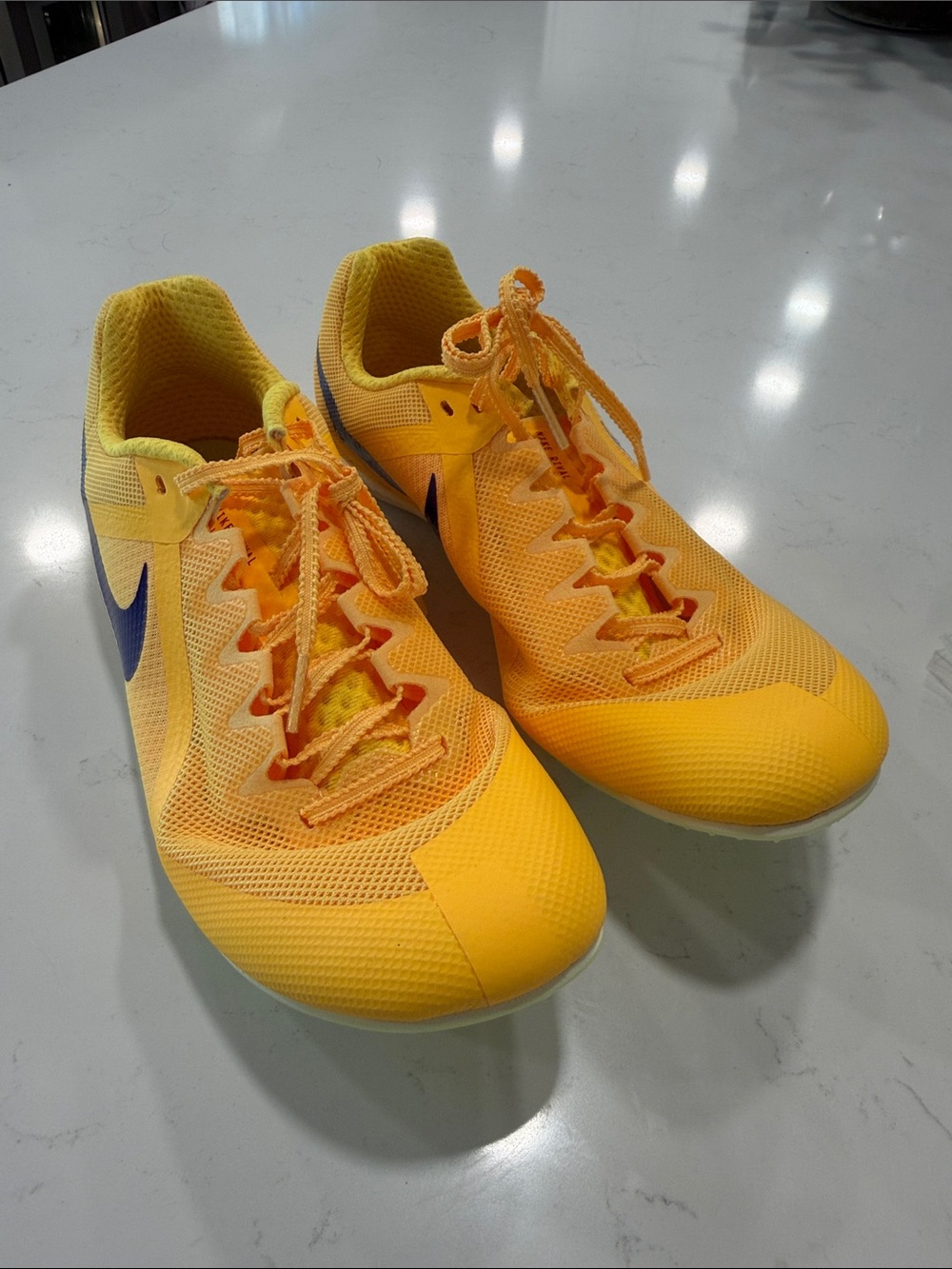 Nike Zoom Rival Multi Athletics Multi - Event Track Spikes Yellow Orange W 11.5